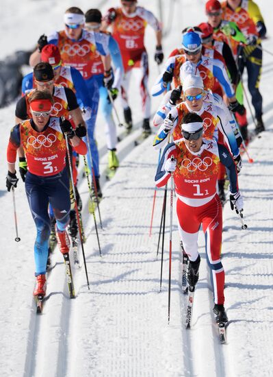 2014 Winter Olympics. Cross-country skiing. Men. Relay