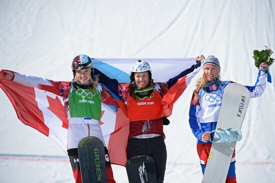 2014 Winter Olympics. Snowboarding. Women. Snowboard cross