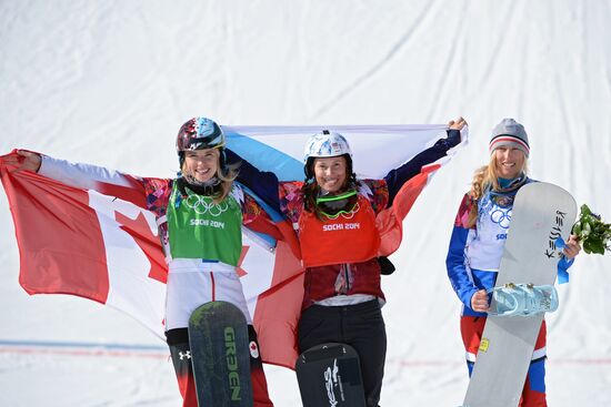 2014 Winter Olympics. Snowboarding. Women. Snowboard cross