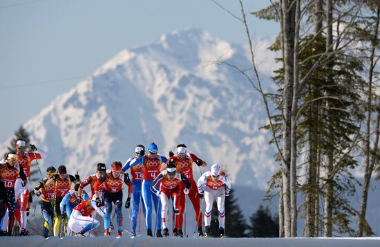 2014 Winter Olympics. Cross-country skiing. Men. Relay