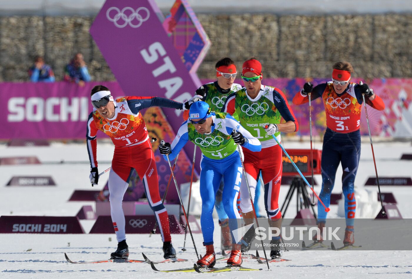 2014 Winter Olympics. Cross-country skiing. Men. Relay