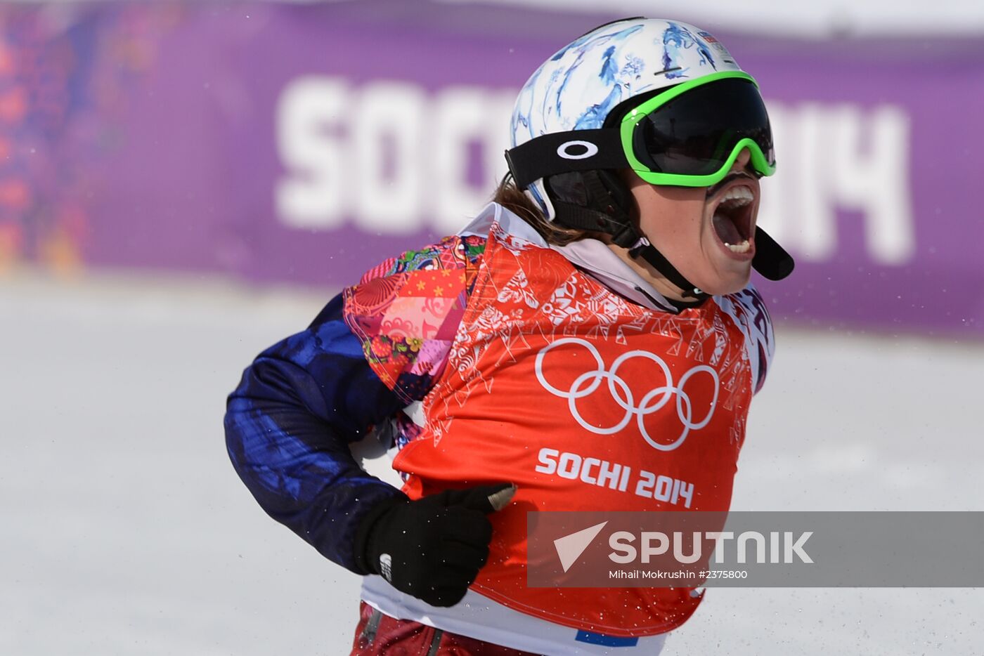 2014 Winter Olympics. Snowboarding. Women. Snowboard cross