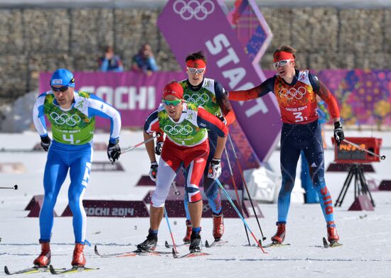 2014 Winter Olympics. Cross-country skiing. Men. Relay