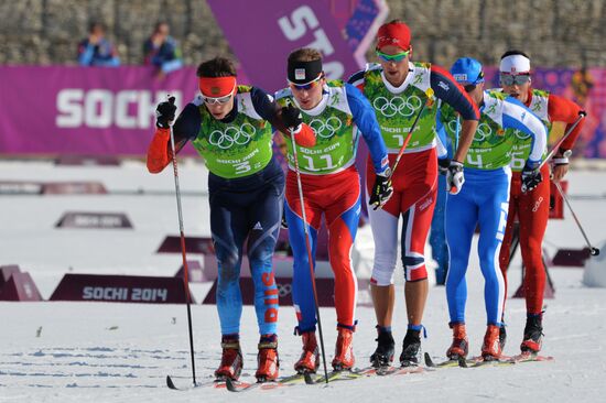 2014 Winter Olympics. Cross-country skiing. Men. Relay