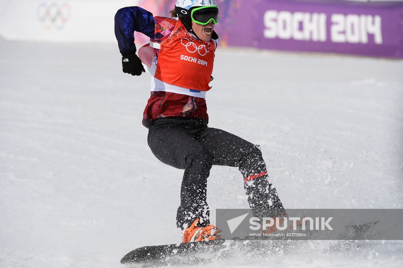 2014 Winter Olympics. Snowboarding. Women. Snowboard cross