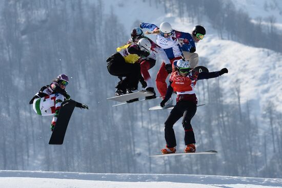 2014 Winter Olympics. Snowboarding. Women. Snowboard cross