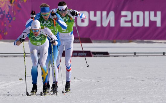 2014 Winter Olympics. Cross-country skiing. Men. Relay