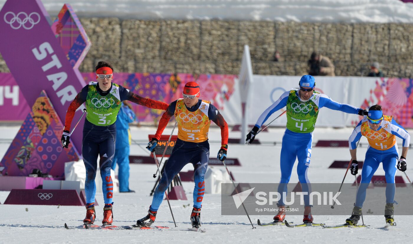 2014 Winter Olympics. Cross-country skiing. Men. Relay