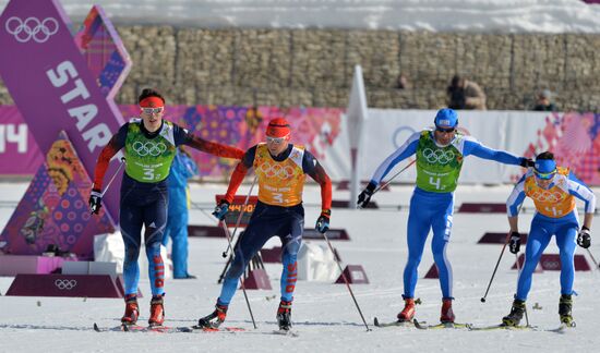 2014 Winter Olympics. Cross-country skiing. Men. Relay