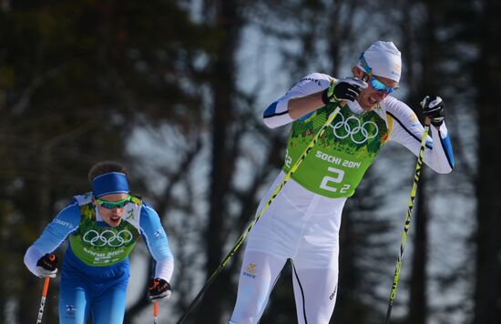 2014 Winter Olympics. Cross-country skiing. Men. Relay