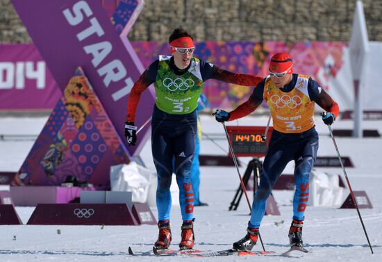 2014 Winter Olympics. Cross-country skiing. Men. Relay