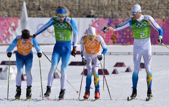 2014 Winter Olympics. Cross-country skiing. Men. Relay
