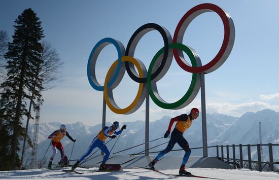 2014 Winter Olympics. Cross-country skiing. Men. Relay