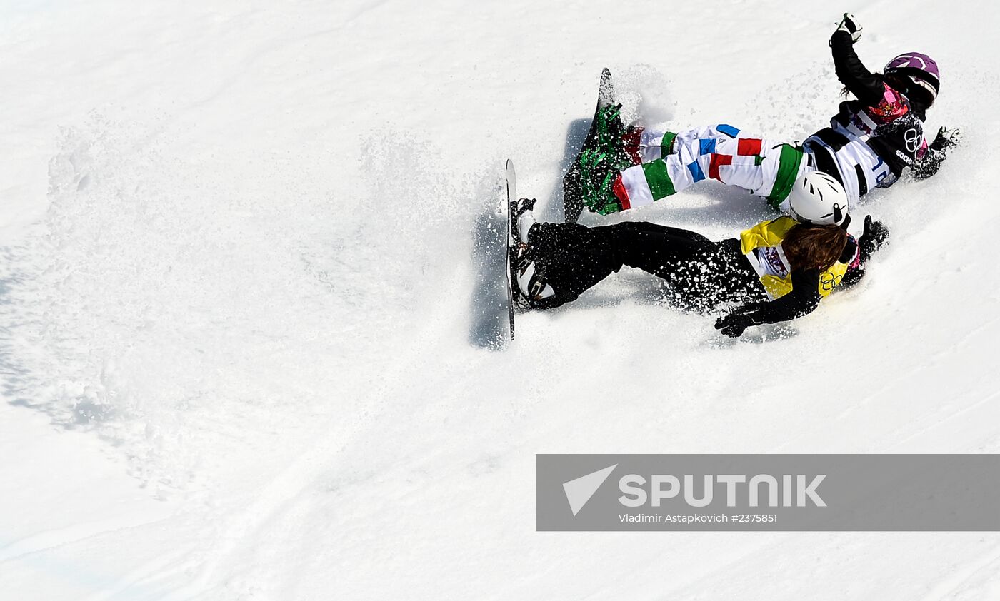 2014 Winter Olympics. Snowboarding. Women. Snowboard cross