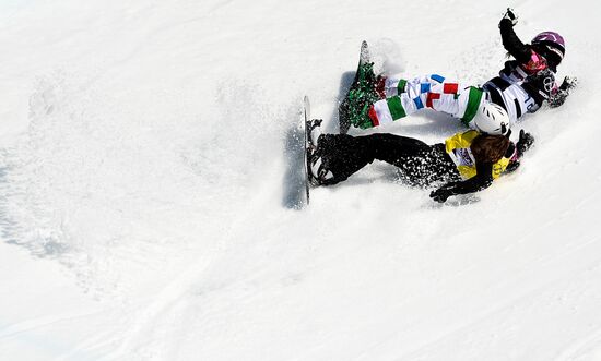 2014 Winter Olympics. Snowboarding. Women. Snowboard cross