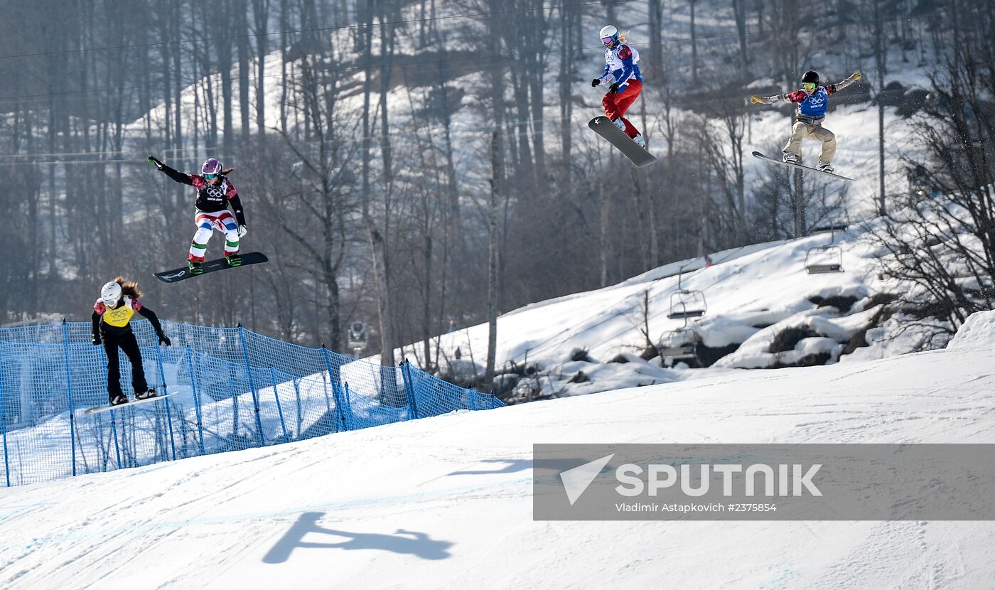 2014 Winter Olympics. Snowboarding. Women. Snowboard cross