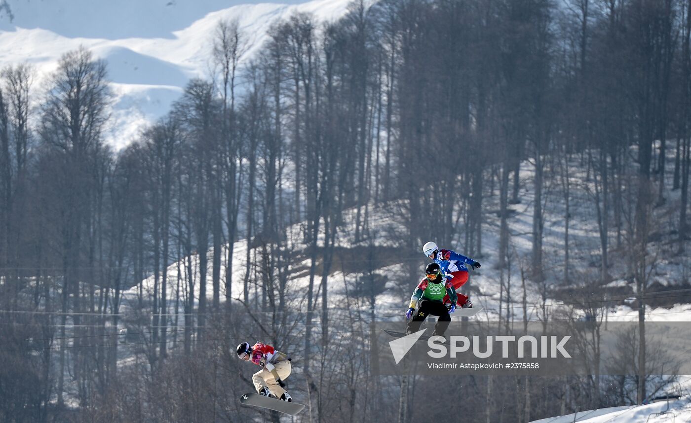 2014 Winter Olympics. Snowboarding. Women. Snowboard cross