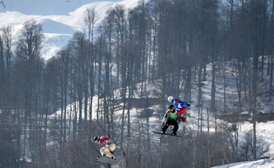 2014 Winter Olympics. Snowboarding. Women. Snowboard cross