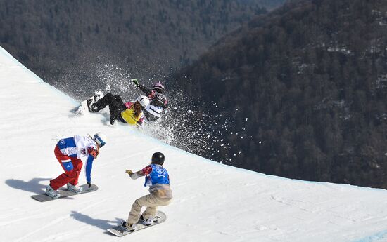 2014 Winter Olympics. Snowboarding. Women. Snowboard cross