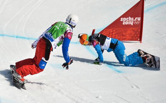 2014 Winter Olympics. Snowboarding. Women. Snowboard cross