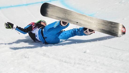 2014 Winter Olympics. Snowboarding. Women. Snowboard cross