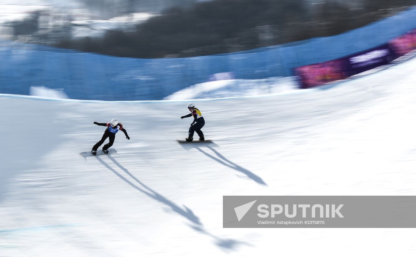 2014 Winter Olympics. Snowboarding. Women. Snowboard cross