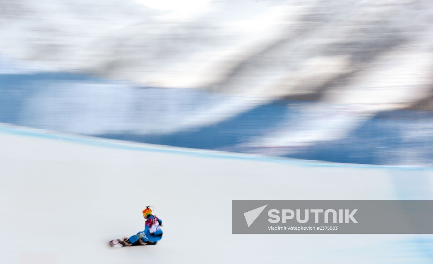 2014 Winter Olympics. Snowboarding. Women. Snowboard cross