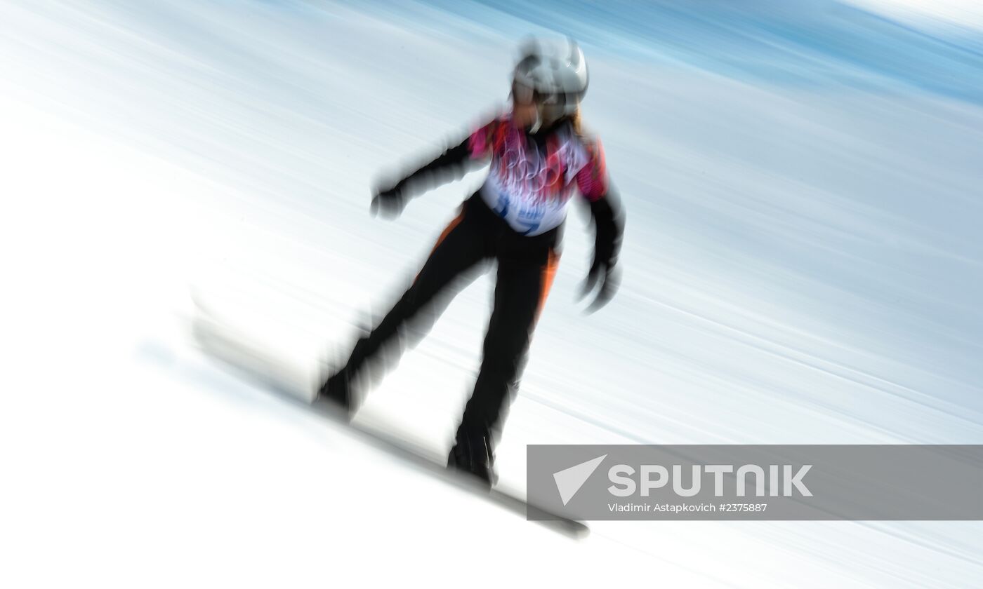 2014 Winter Olympics. Snowboarding. Women. Snowboard cross