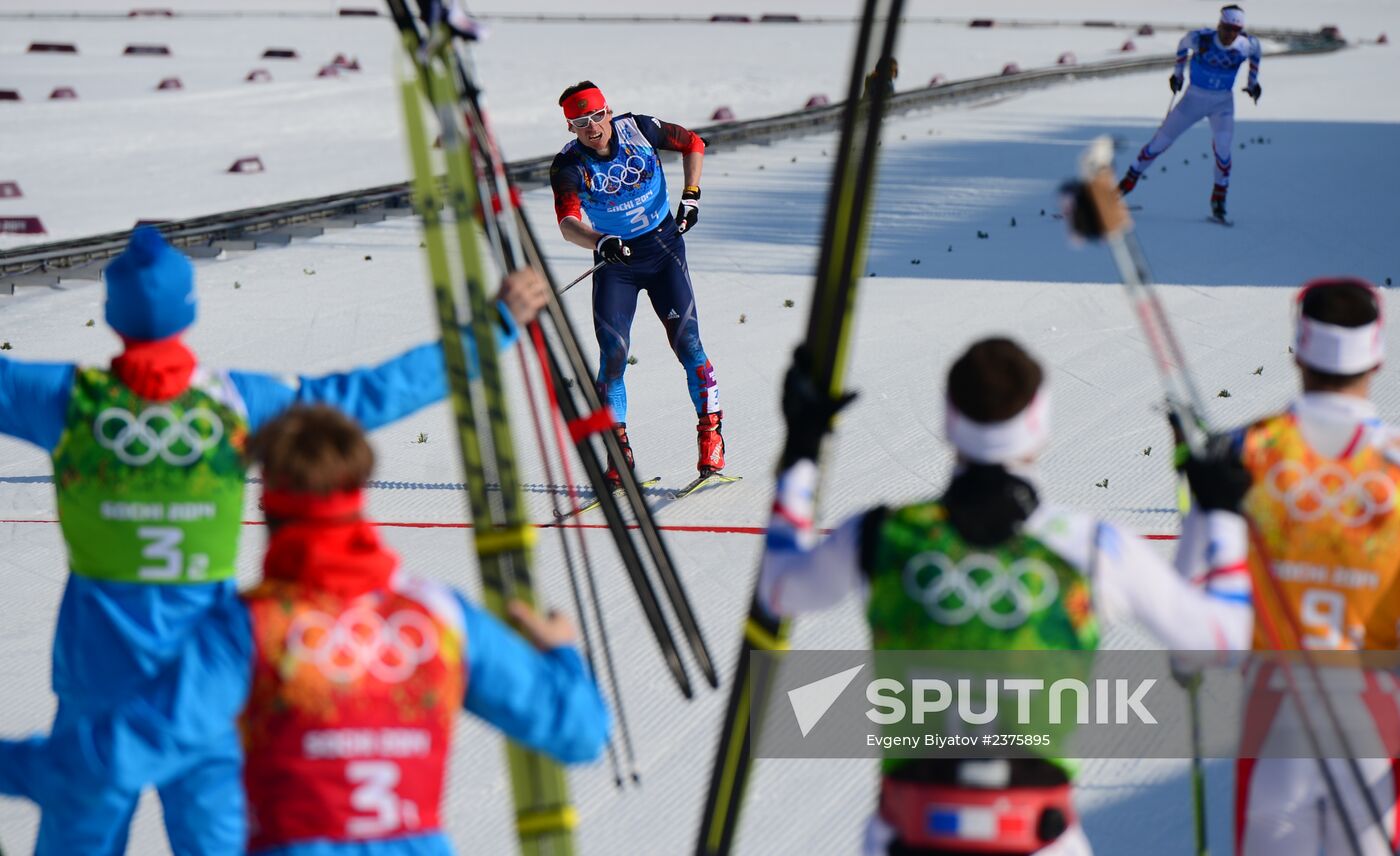 2014 Winter Olympics. Cross-country skiing. Men. Relay