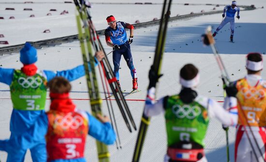 2014 Winter Olympics. Cross-country skiing. Men. Relay