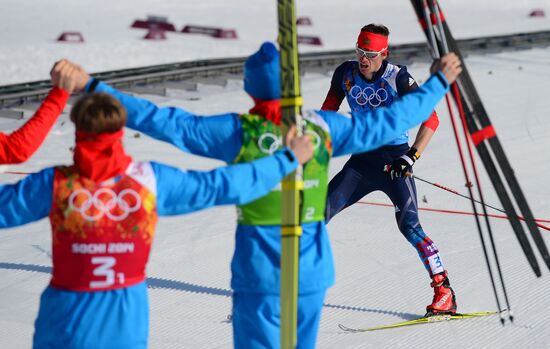 2014 Winter Olympics. Cross-country skiing. Men. Relay