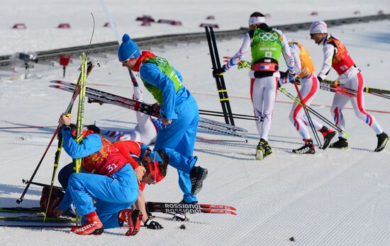 2014 Winter Olympics. Cross-country skiing. Men. Relay