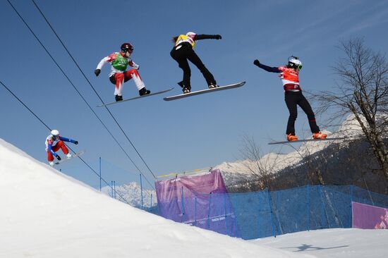 2014 Winter Olympics. Snowboarding. Women. Snowboard cross
