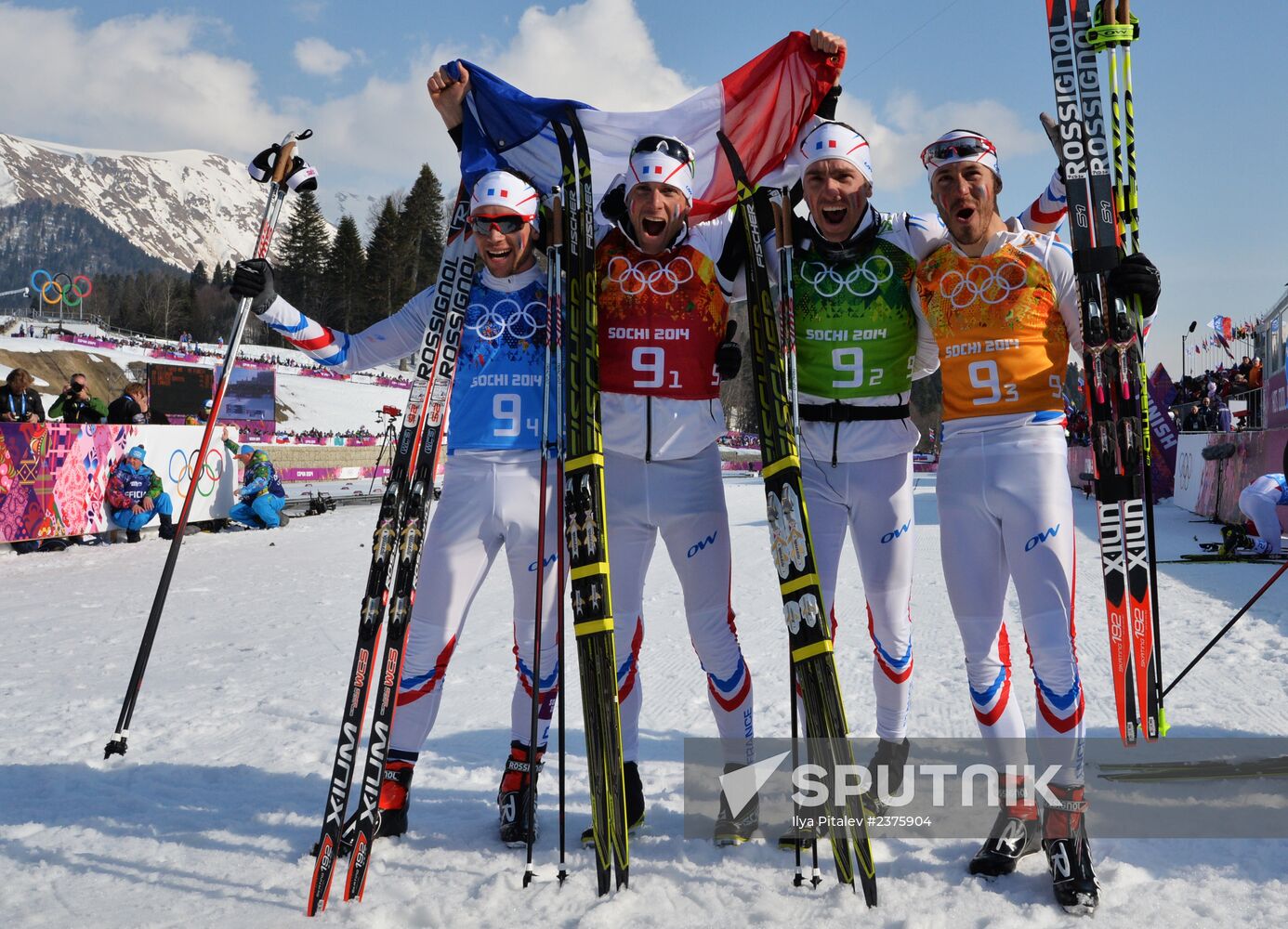 2014 Winter Olympics. Cross-country skiing. Men. Relay