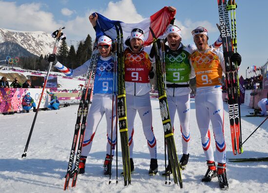 2014 Winter Olympics. Cross-country skiing. Men. Relay