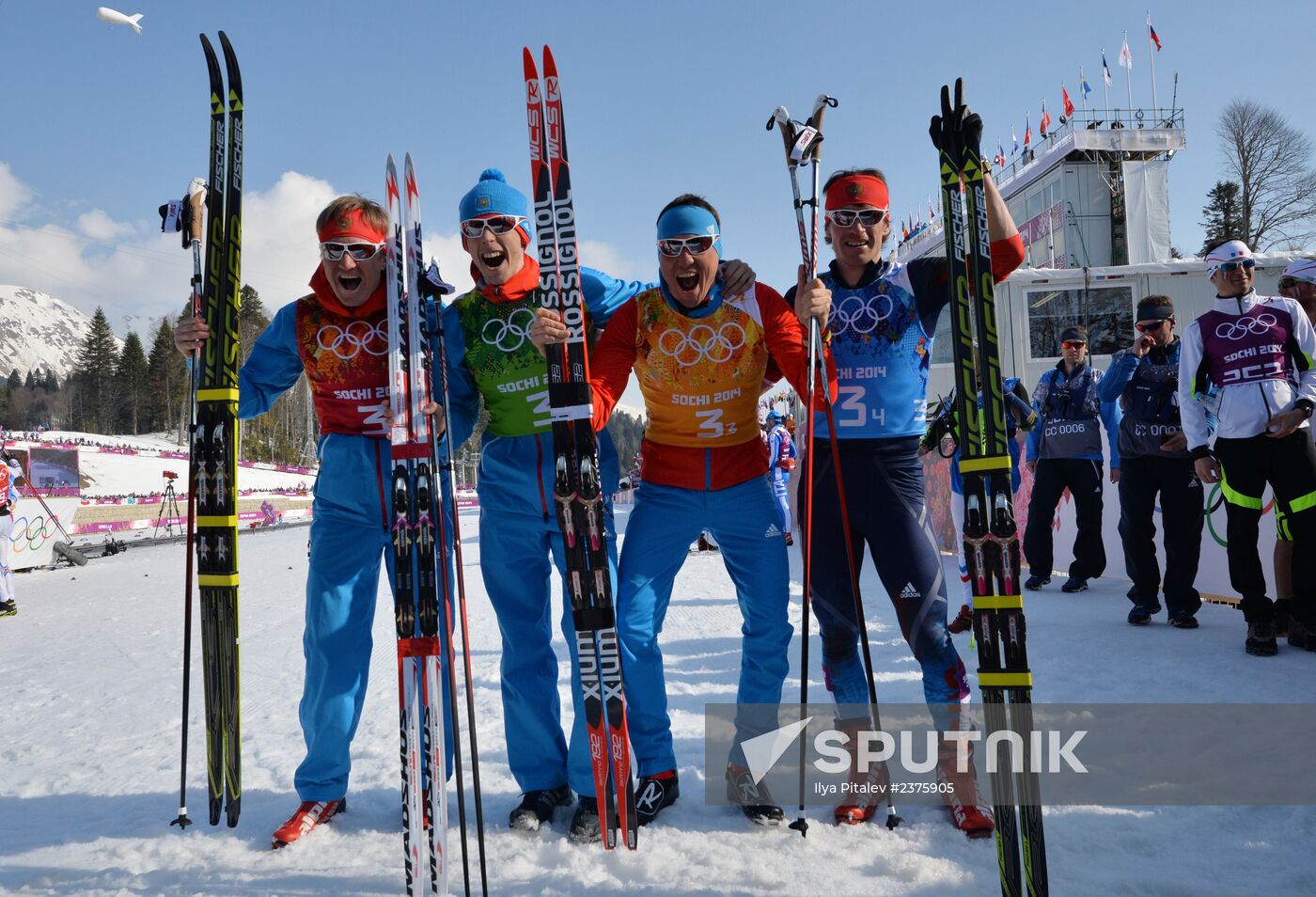 2014 Winter Olympics. Cross-country skiing. Men. Relay