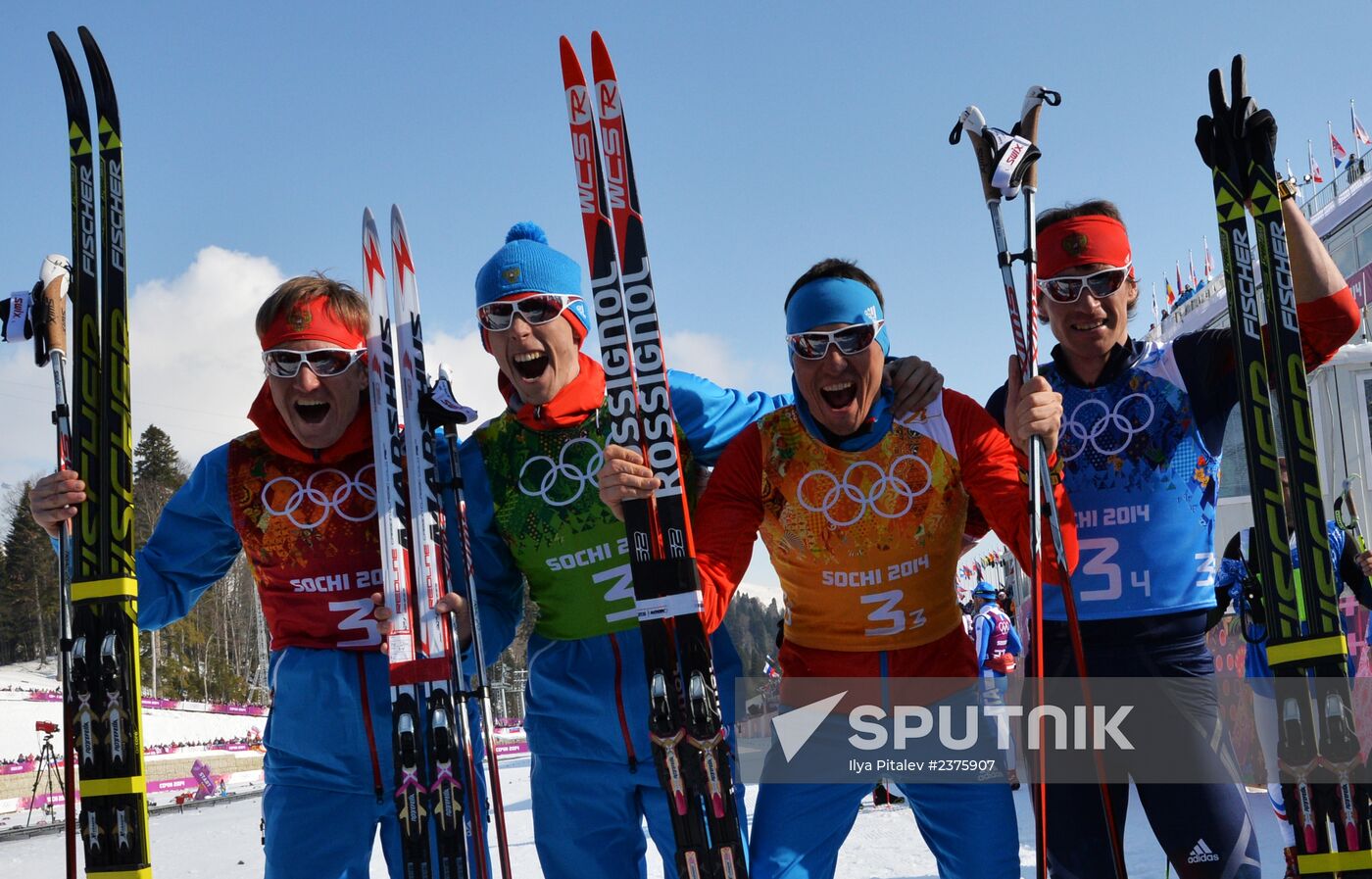 2014 Winter Olympics. Cross-country skiing. Men. Relay