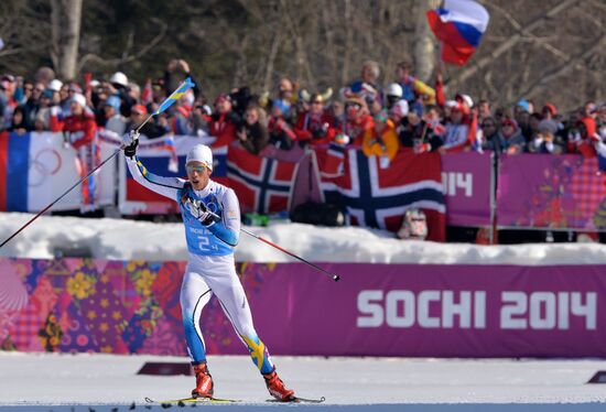 2014 Winter Olympics. Cross-country skiing. Men. Relay