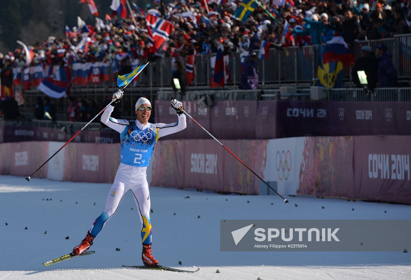 2014 Winter Olympics. Cross-country skiing. Men. Relay