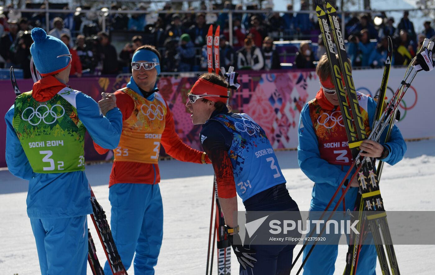 2014 Winter Olympics. Cross-country skiing. Men. Relay