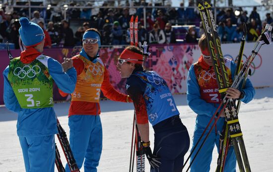 2014 Winter Olympics. Cross-country skiing. Men. Relay