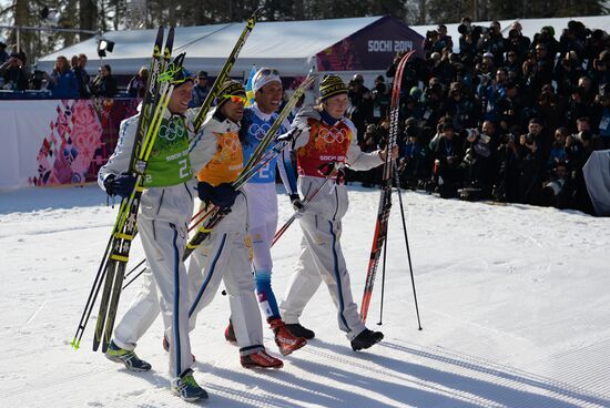 2014 Winter Olympics. Cross-country skiing. Men. Relay