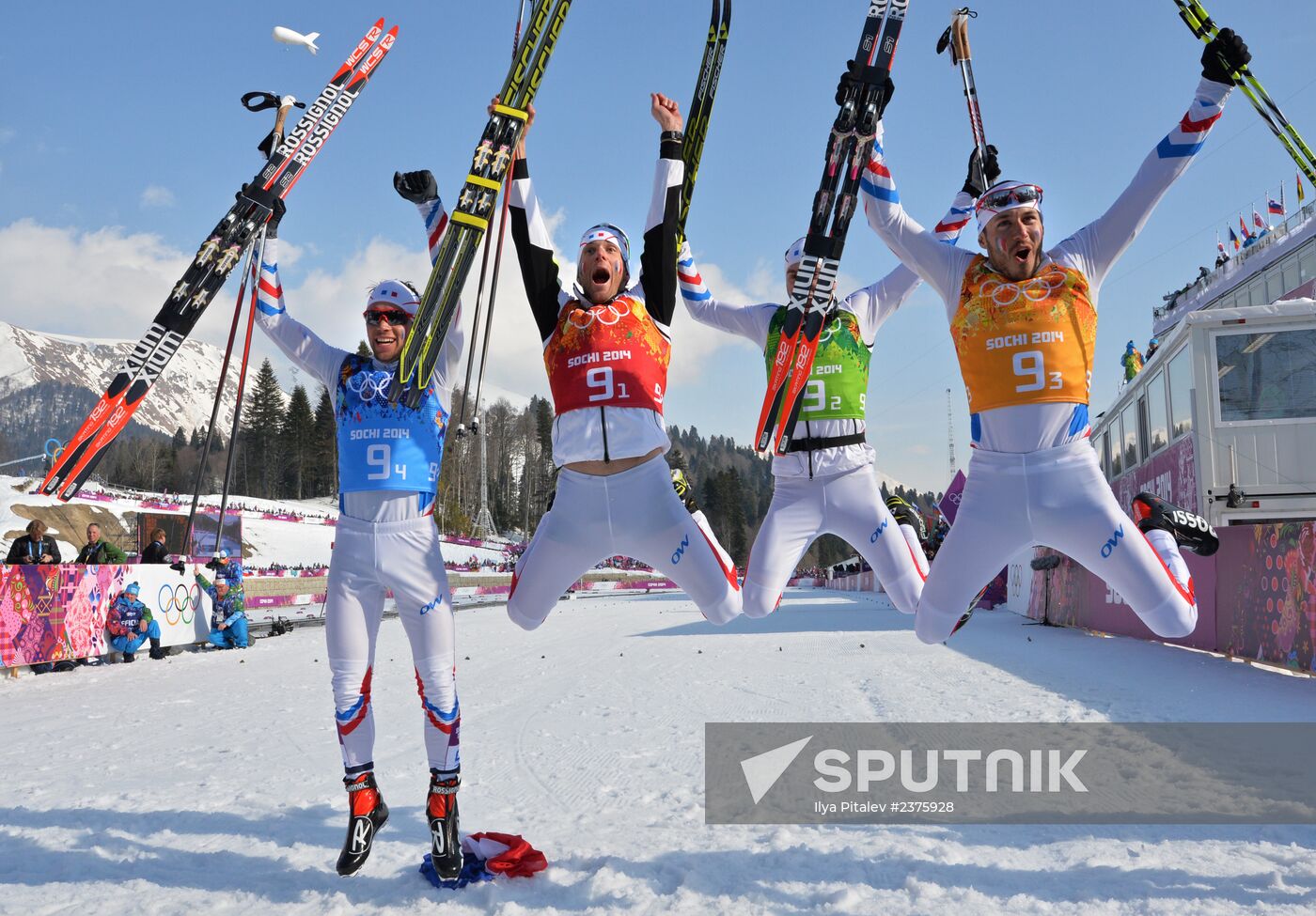 2014 Winter Olympics. Cross-country skiing. Men. Relay