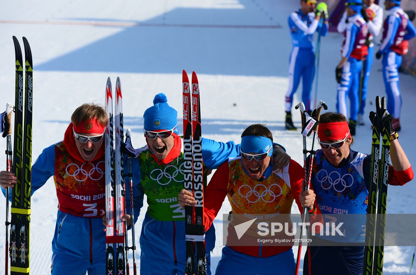 2014 Winter Olympics. Cross-country skiing. Men. Relay