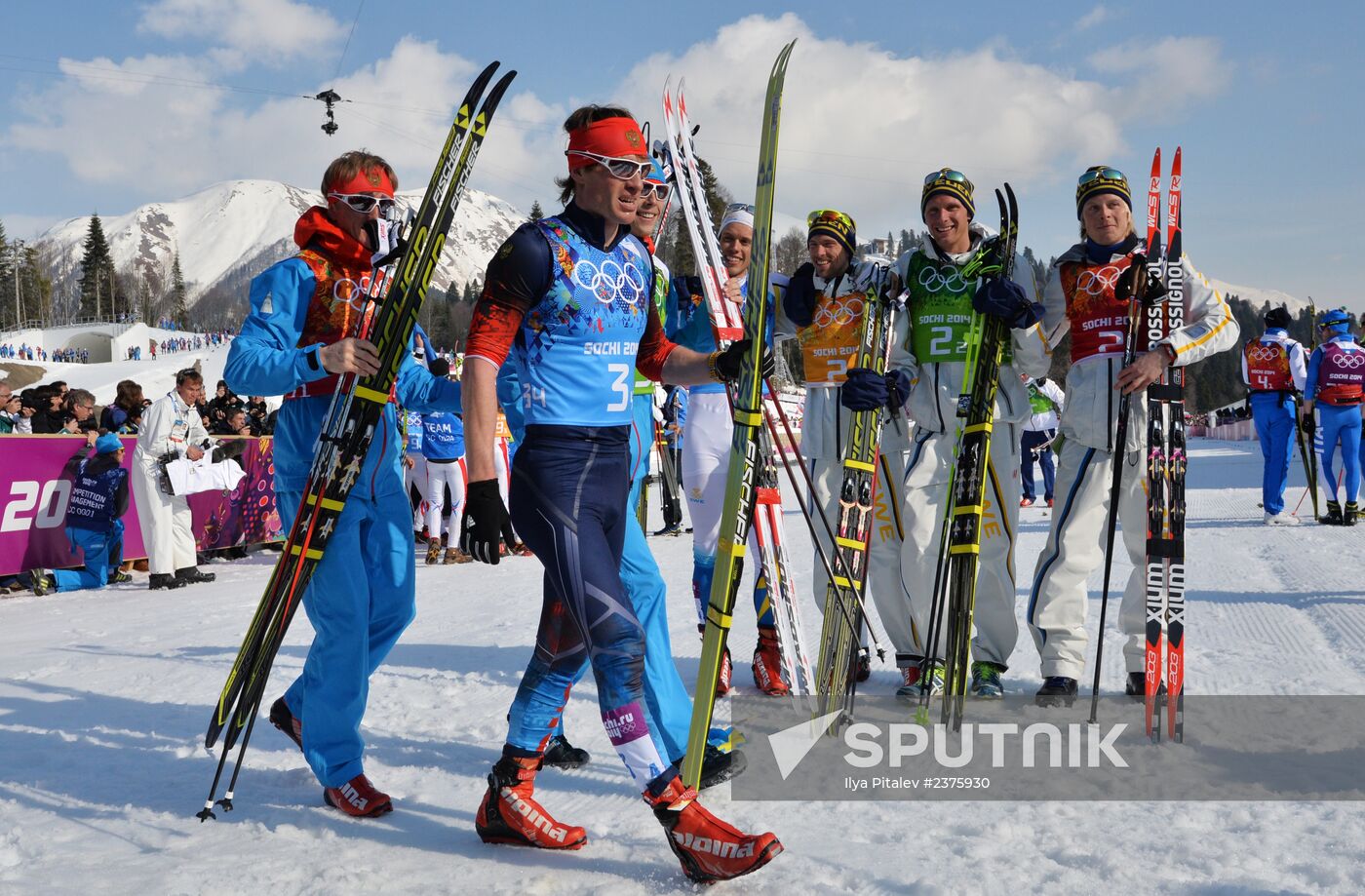 2014 Winter Olympics. Cross-country skiing. Men. Relay