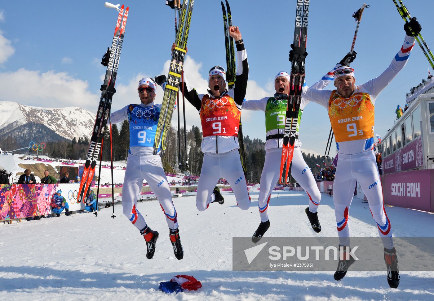 2014 Winter Olympics. Cross-country skiing. Men. Relay