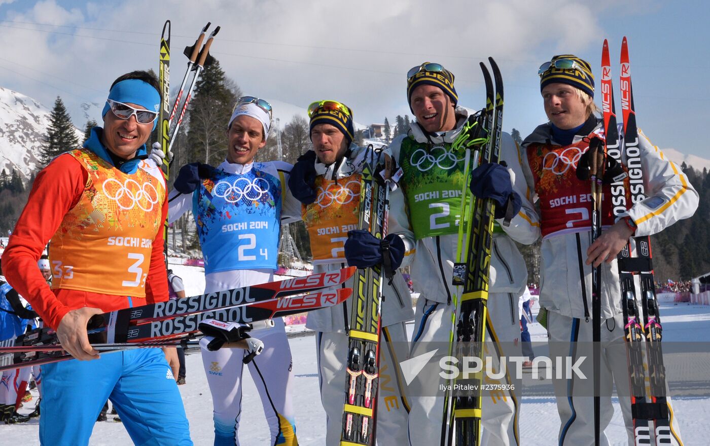 2014 Winter Olympics. Cross-country skiing. Men. Relay