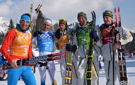 2014 Winter Olympics. Cross-country skiing. Men. Relay