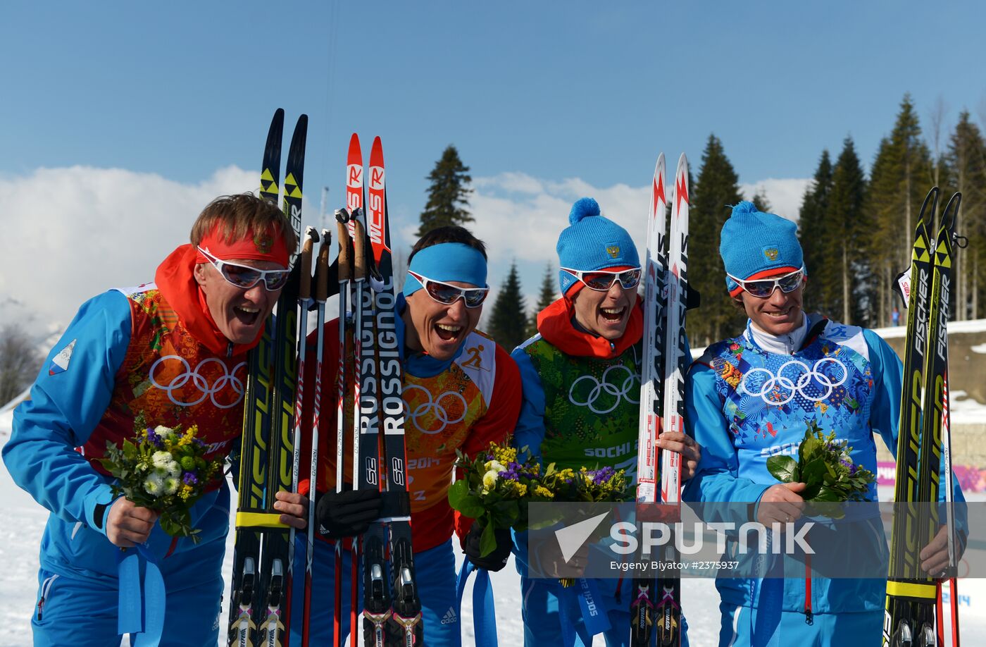 2014 Winter Olympics. Cross-country skiing. Men. Relay