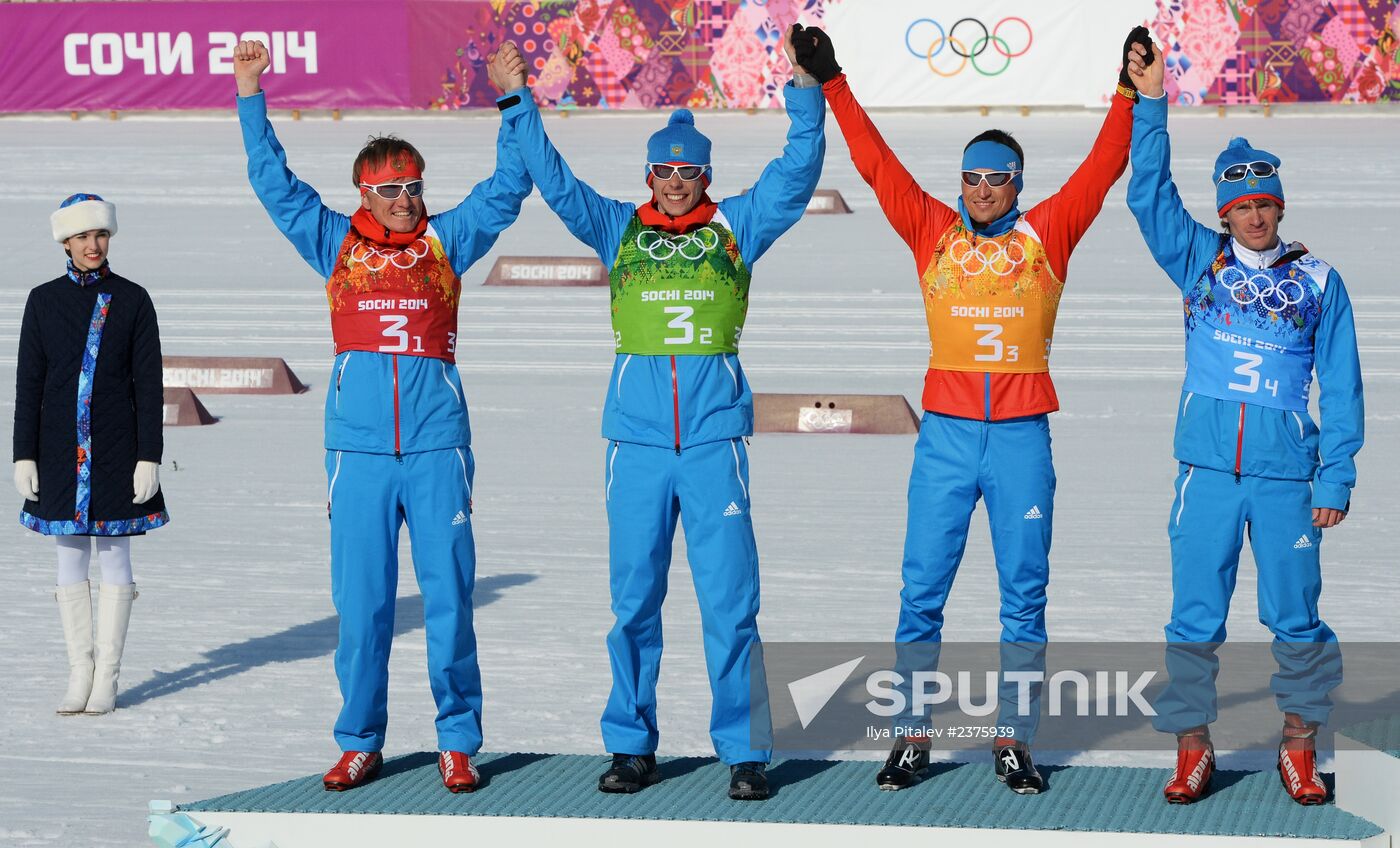 2014 Winter Olympics. Cross-country skiing. Men. Relay